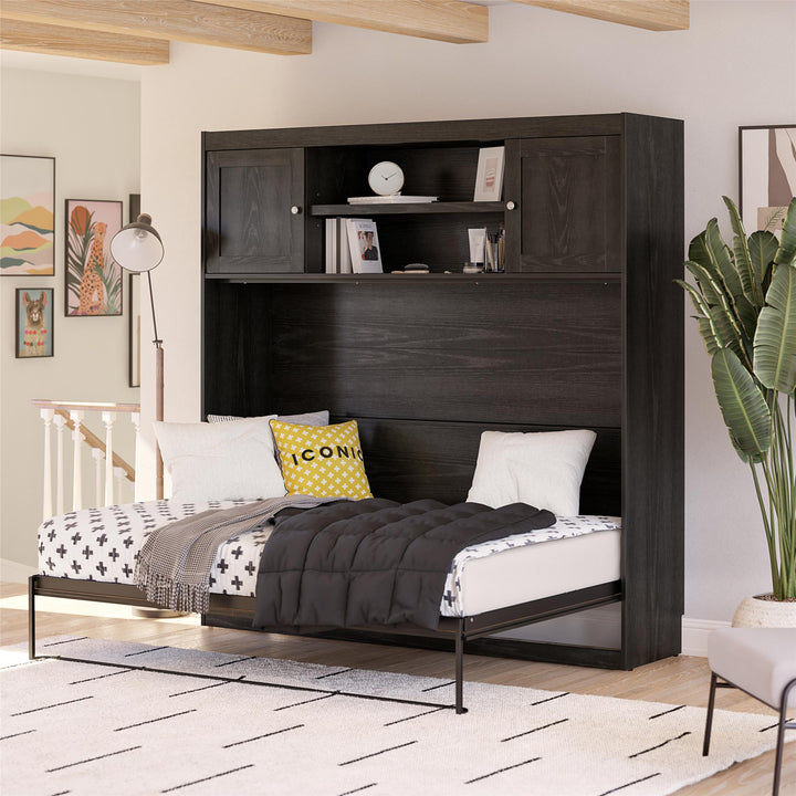 Her Majesty Full Size Daybed Murphy Bed - Black Oak - Full