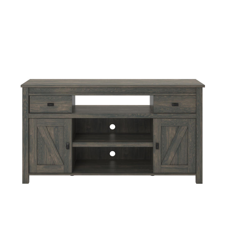 Farmington Rustic Farmhouse TV Stand for TVs up to 60 Inch - Weathered Oak