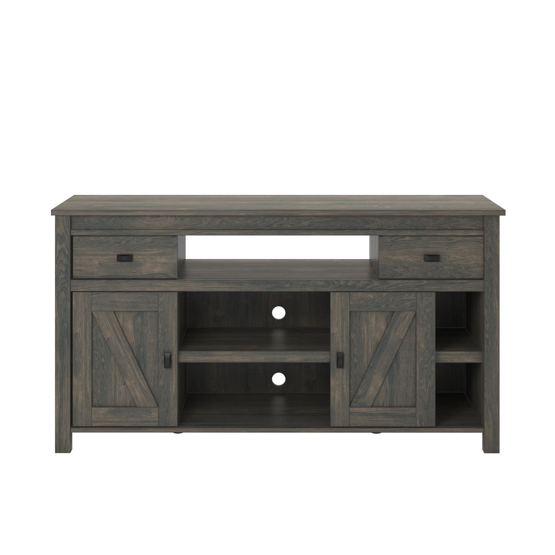 Farmington Rustic Farmhouse TV Stand for TVs up to 60 Inch - Weathered Oak