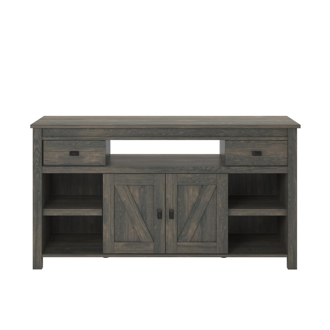 Farmington Rustic Farmhouse TV Stand for TVs up to 60 Inch - Weathered Oak