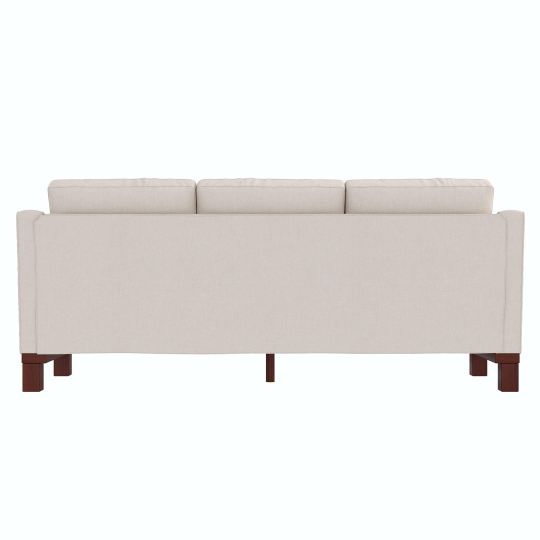 Brooklyn Upholstered Wood Base Sofa - Beige - 3-Seater