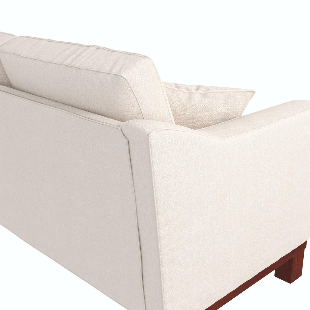 Brooklyn Upholstered Wood Base Sofa - Beige - 3-Seater