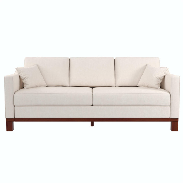 Brooklyn Upholstered Wood Base Sofa - Beige - 3-Seater