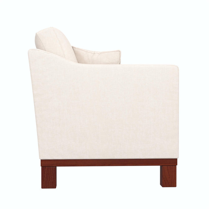 Brooklyn Upholstered Wood Base Sofa - Beige - 3-Seater