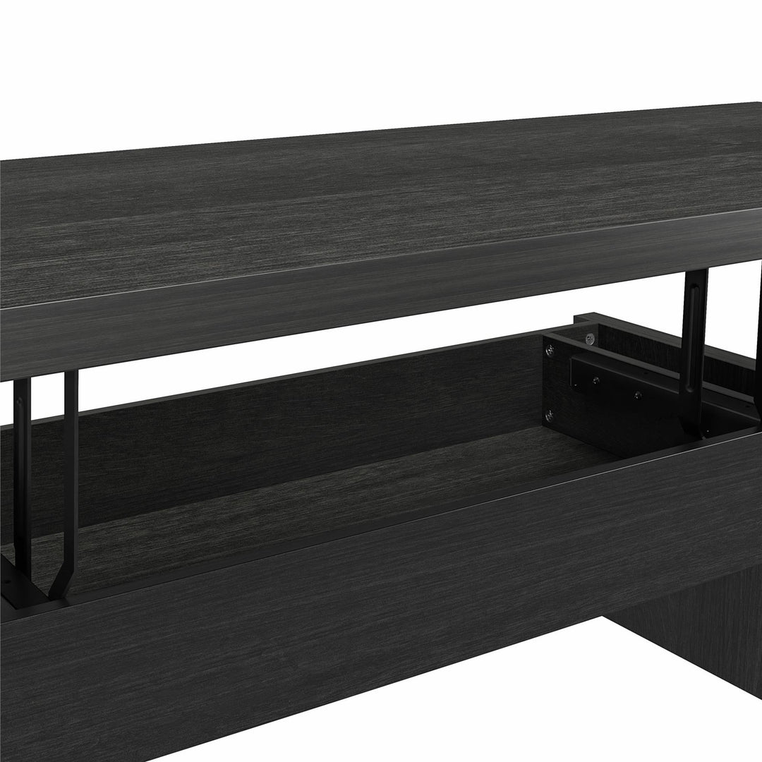 Winston Rectangular Lift Top Coffee Table - Black Oak