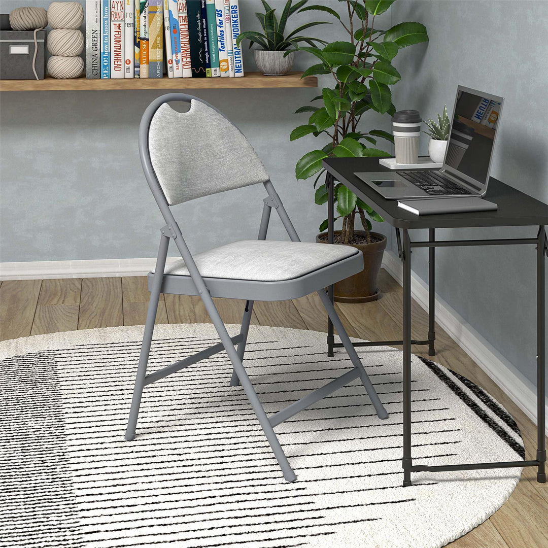 Commercial XL Smartfold™ Fabric Padded Chair - Gray