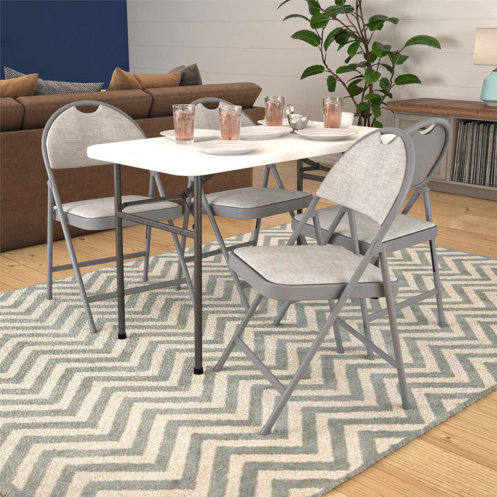 Commercial XL Smartfold™ Fabric Padded Chair - Gray