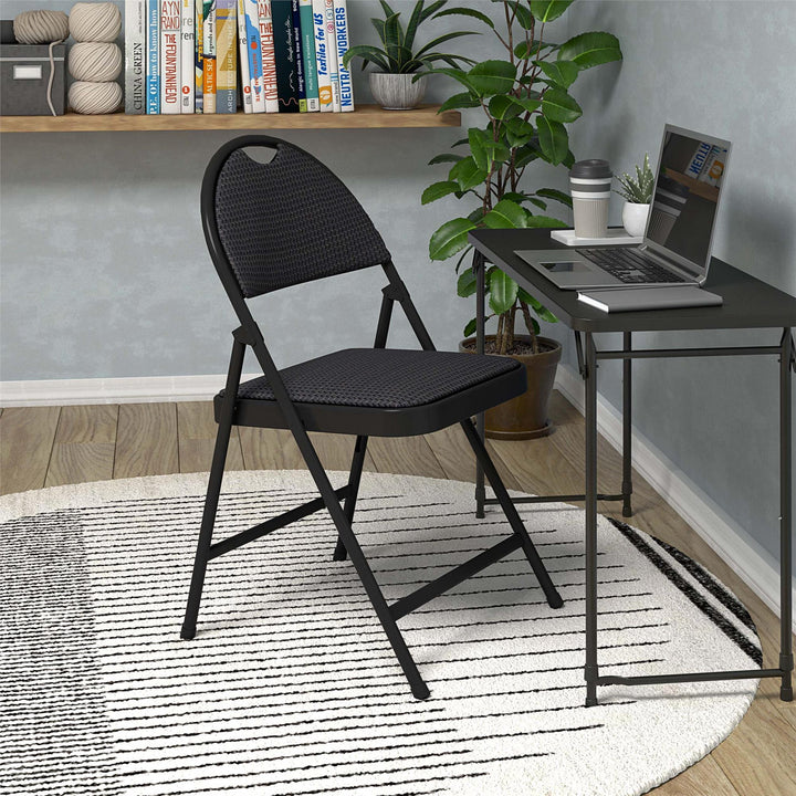 Commercial XL Smartfold™ Fabric Padded Chair - Black