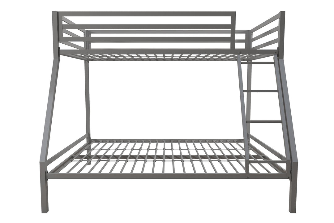 Lara Premium Twin over Full Metal Bunk Bed - Silver - Twin-Over-Full