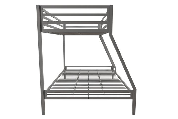 Lara Premium Twin over Full Metal Bunk Bed - Silver - Twin-Over-Full