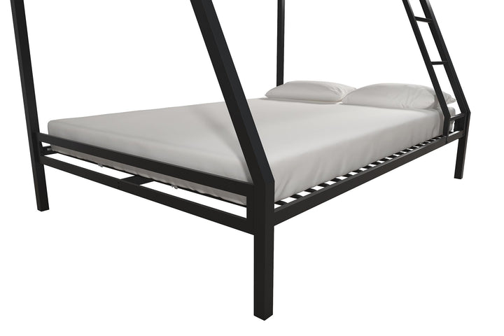 Lara Premium Twin over Full Metal Bunk Bed - Black - Twin-Over-Full