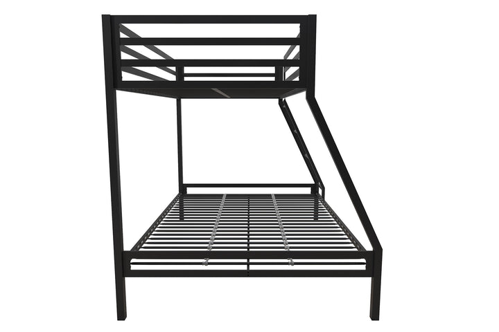 Lara Premium Twin over Full Metal Bunk Bed - Black - Twin-Over-Full