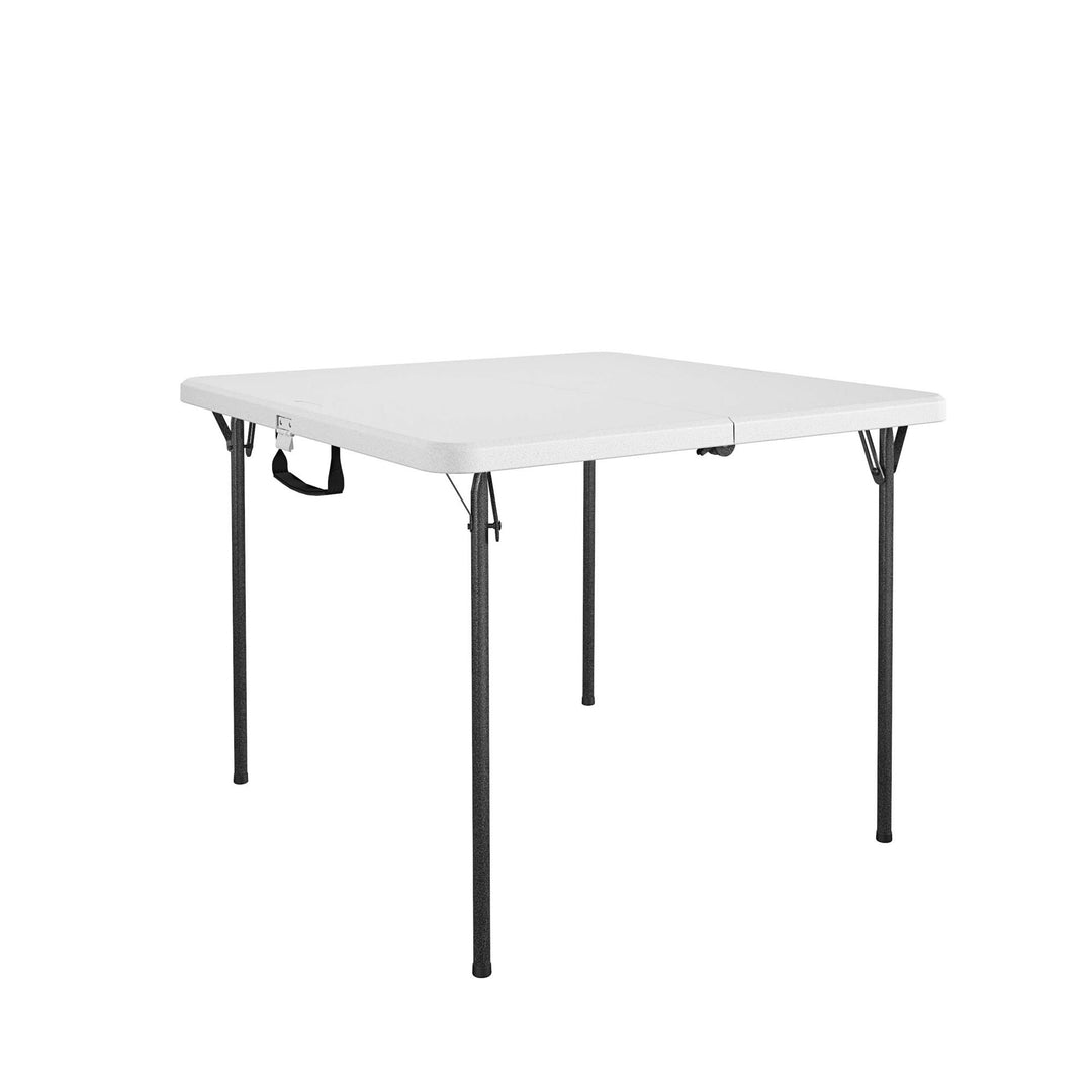 XL 36" Fold-in-Half Indoor/Outdoor Card Table with Handle - White