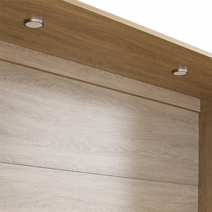 Holly Hills Murphy Wall Bed - Light Oak - Queen