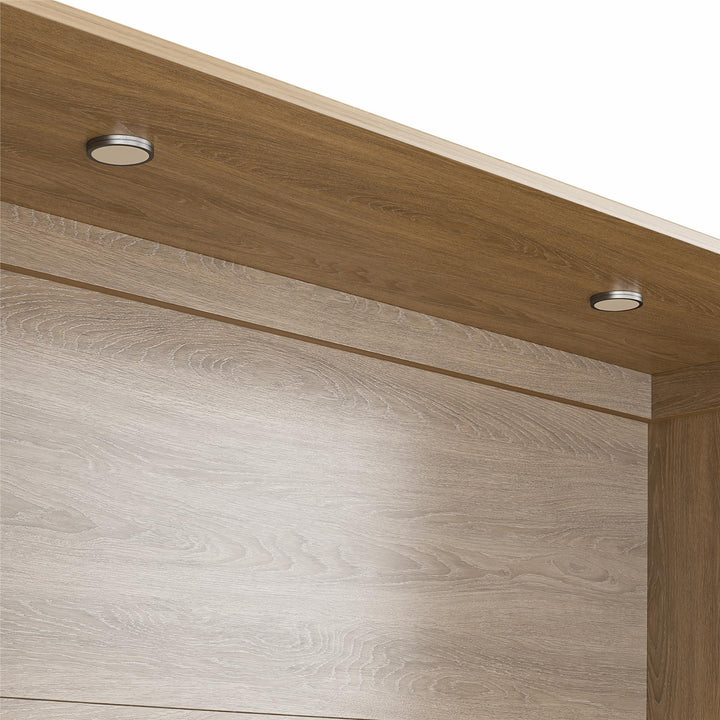 Holly Hills Murphy Wall Bed - Light Oak - Full