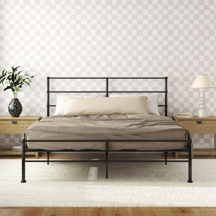 MacKenzie Adaptable Metal Platform Bed - Black - King