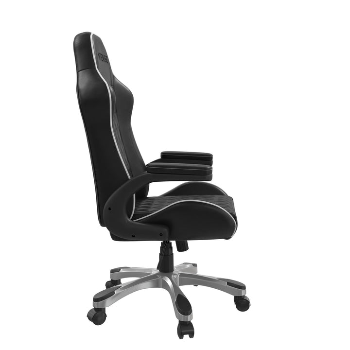 Galaxy Gaming and Office Faux Leather High Back Chair - Black - 1-Seater