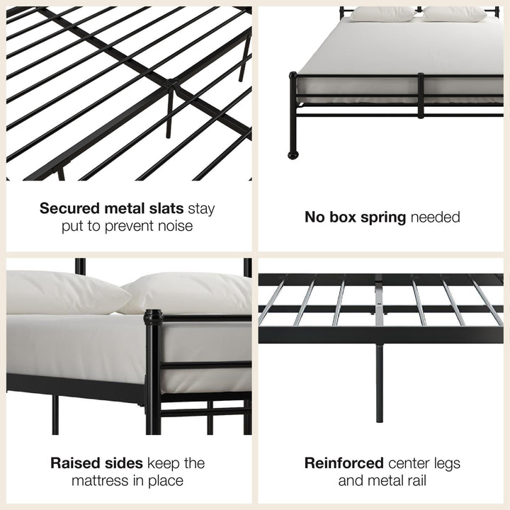 MacKenzie Adaptable Metal Platform Bed - Black - Queen