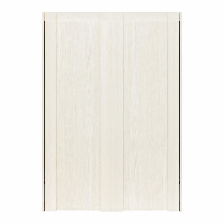 Greenwich Full Murphy Bed with Gallery Shelf and Touch Sensor LED Lighting - Ivory Oak - Full