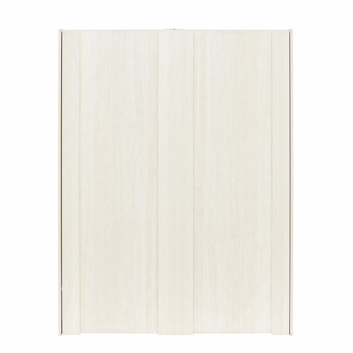 top rated queen murphy bed with gallery shelf - Ivory Oak