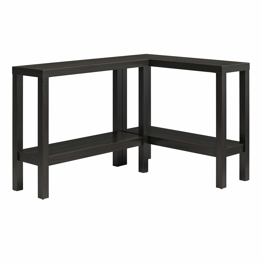 Parsons Wrap-Around Sofa Accent Tables, Set of 2 - Espresso