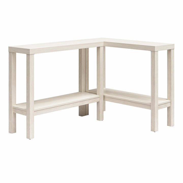 Parsons Wrap-Around Sofa Accent Tables, Set of 2 - White Oak