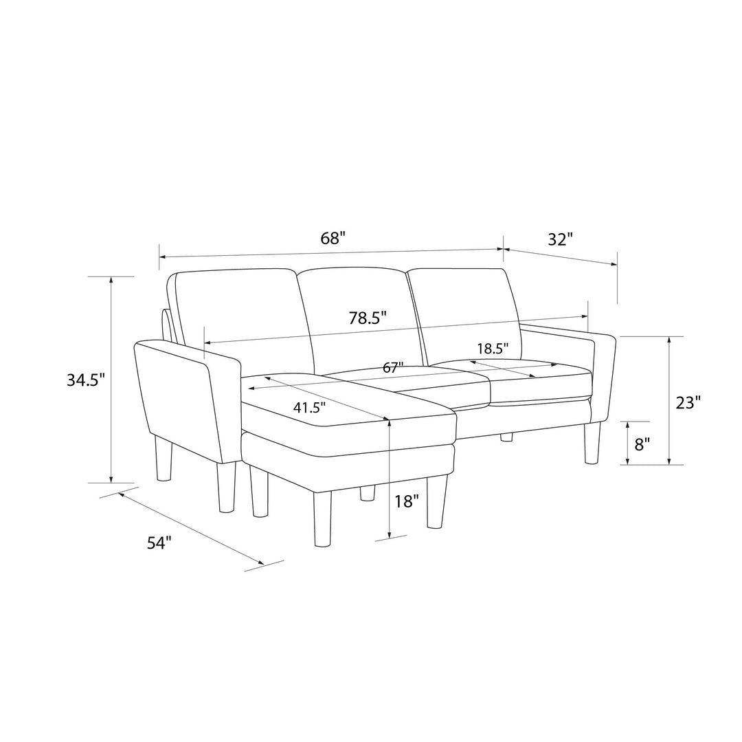 Farnsworth Reversible Sofa Sectional - Blue