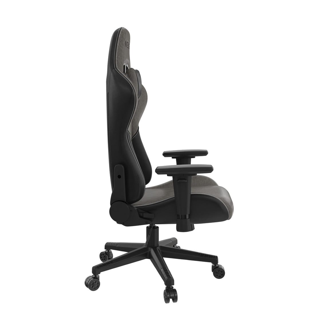 Quantum Gaming and Office 2-Tone Faux Leather High Back Chair - Black - 1-Seater