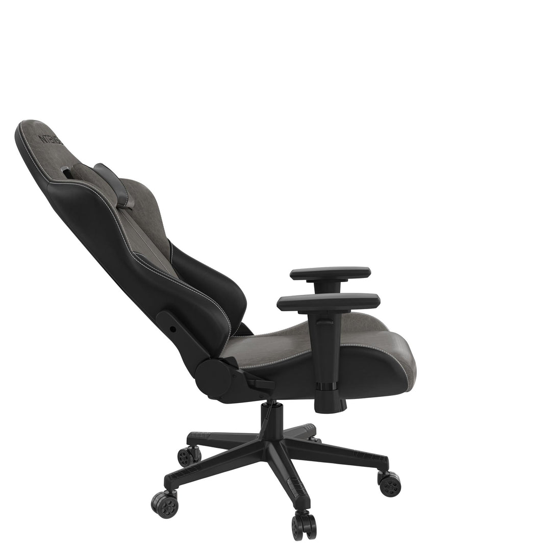 Quantum Gaming and Office 2-Tone Faux Leather High Back Chair - Black - 1-Seater