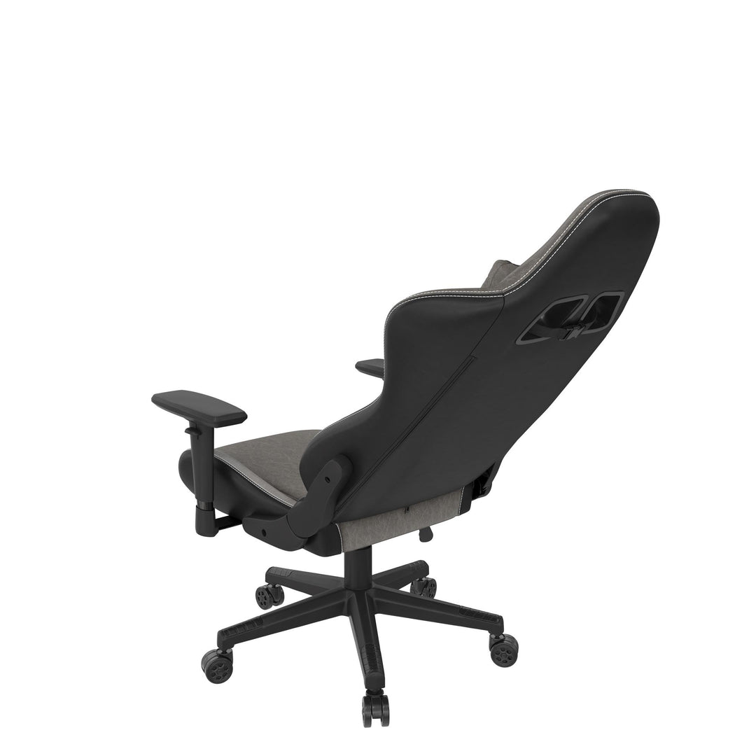 Quantum Gaming and Office 2-Tone Faux Leather High Back Chair - Black - 1-Seater