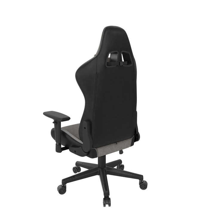 Quantum Gaming and Office 2-Tone Faux Leather High Back Chair - Black - 1-Seater