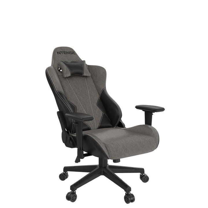 Quantum Gaming and Office 2-Tone Faux Leather High Back Chair - Black - 1-Seater