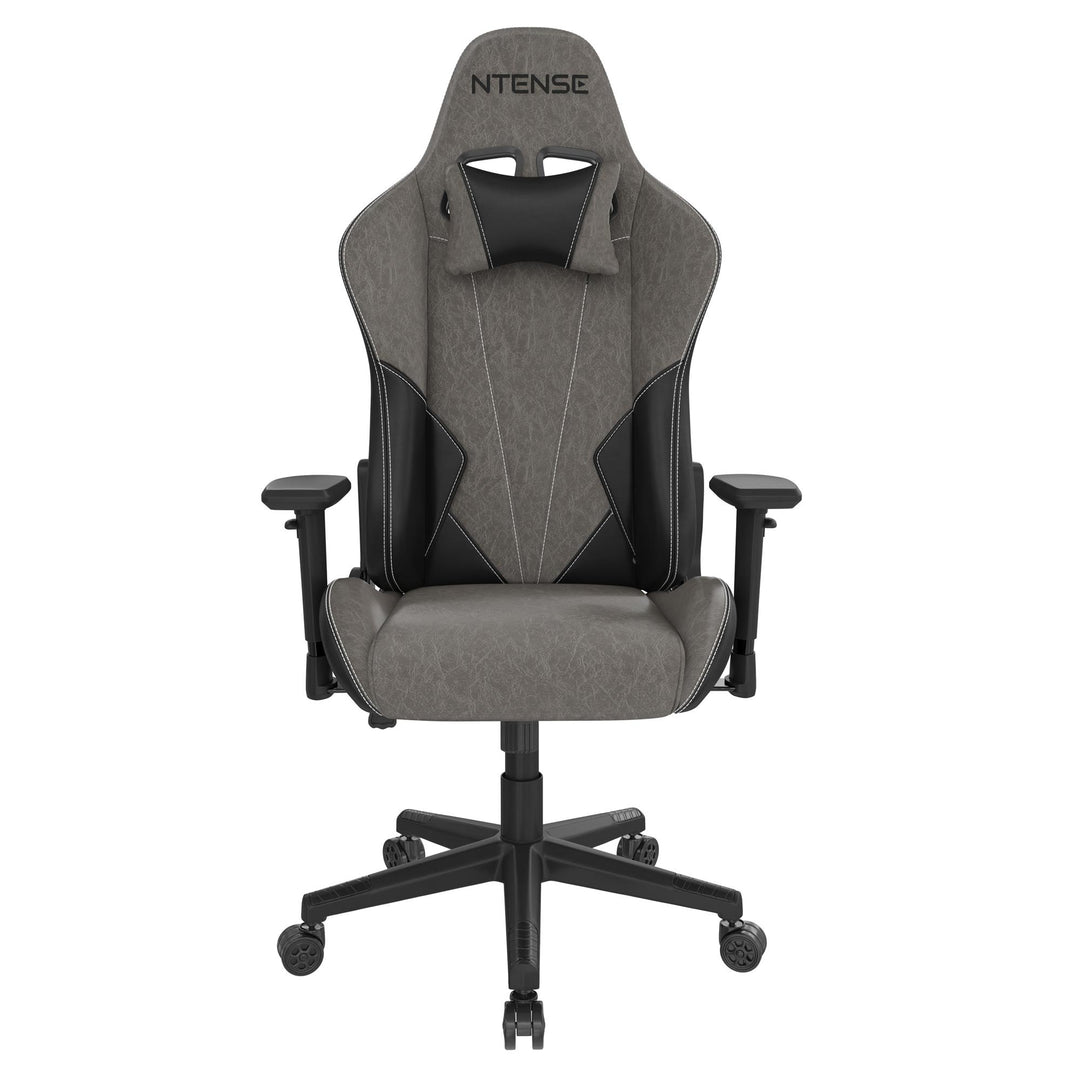 Quantum Gaming and Office 2-Tone Faux Leather High Back Chair - Black - 1-Seater