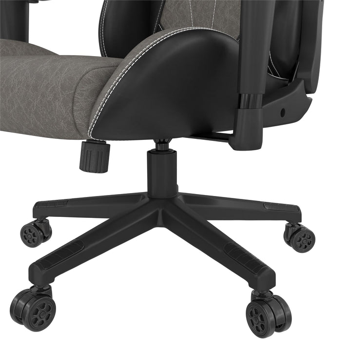 Quantum Gaming and Office 2-Tone Faux Leather High Back Chair - Black - 1-Seater