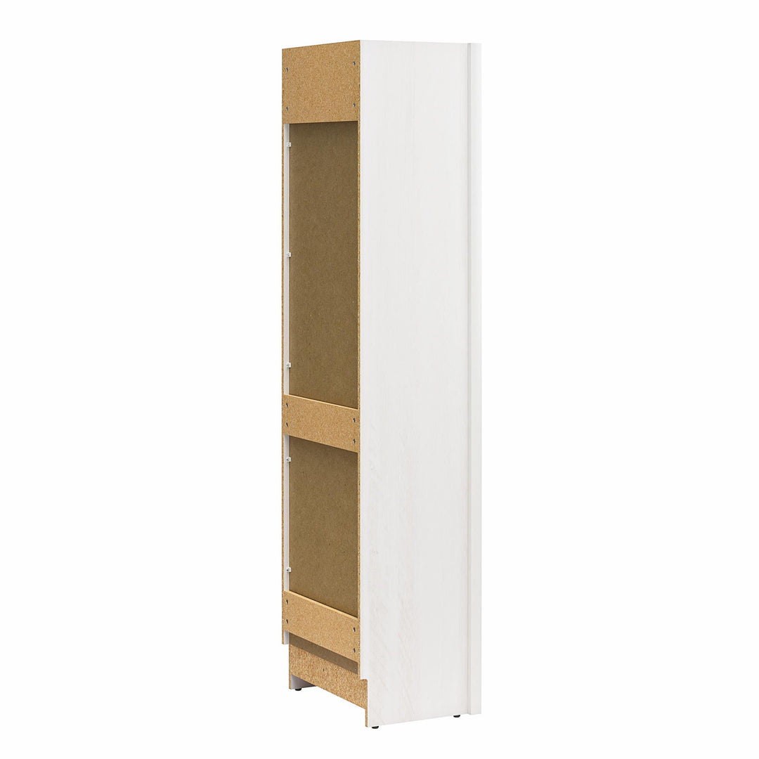 Paramount Tall 6-Shelf Open Storage Tower Bookcase - Ivory Oak