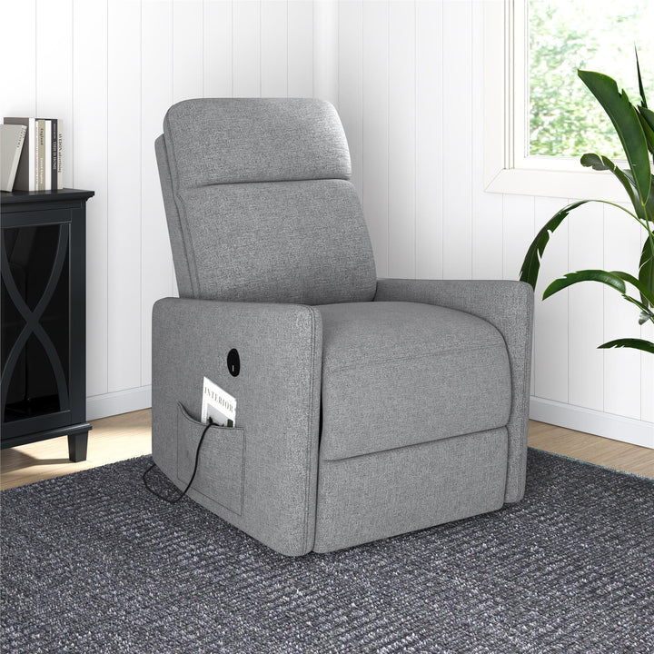 Kai Power Recliner Chair with Massage and Heat - Dark Gray - 1-Seater