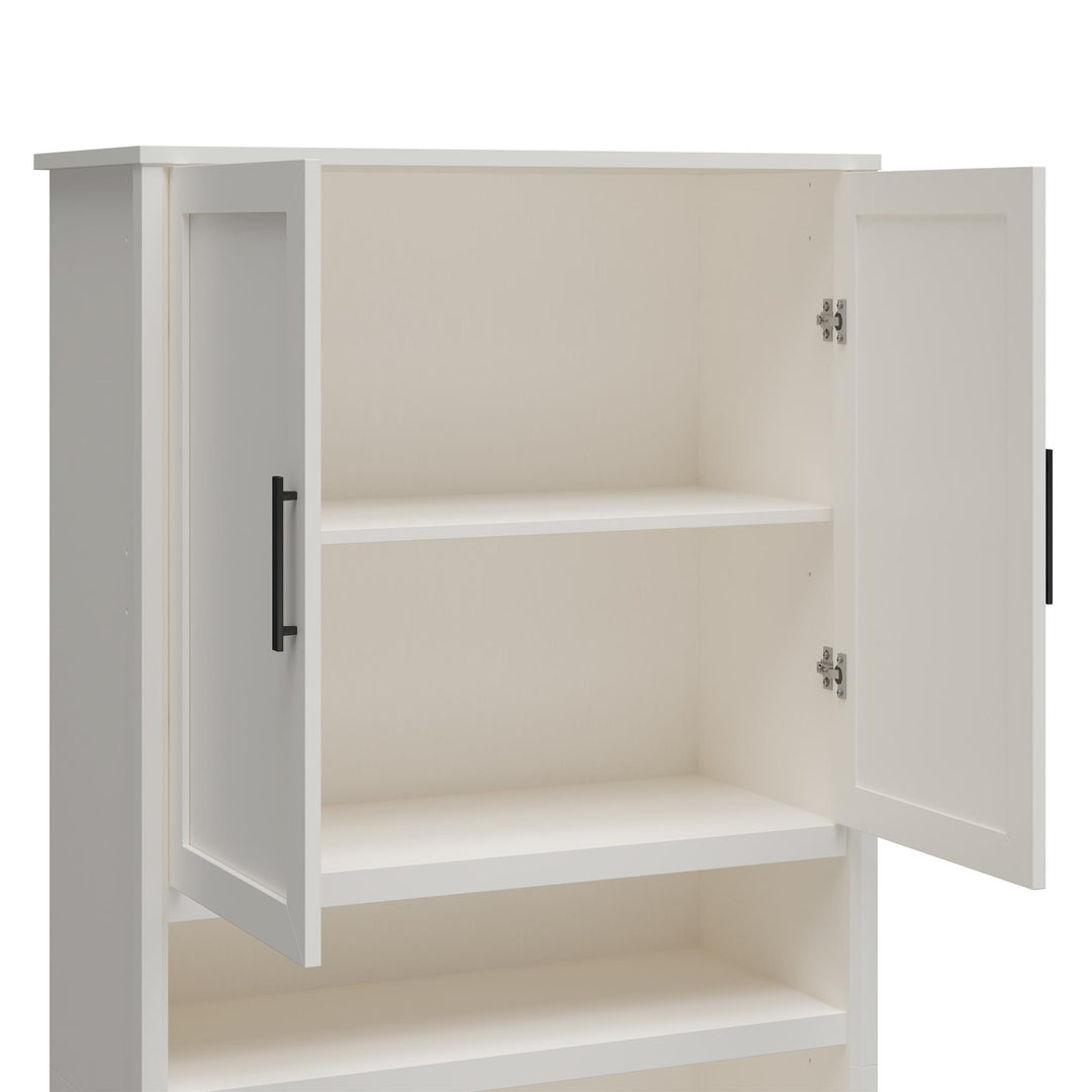 Luxe 5-Shelf Closet Vanity Tower - Ivory Oak