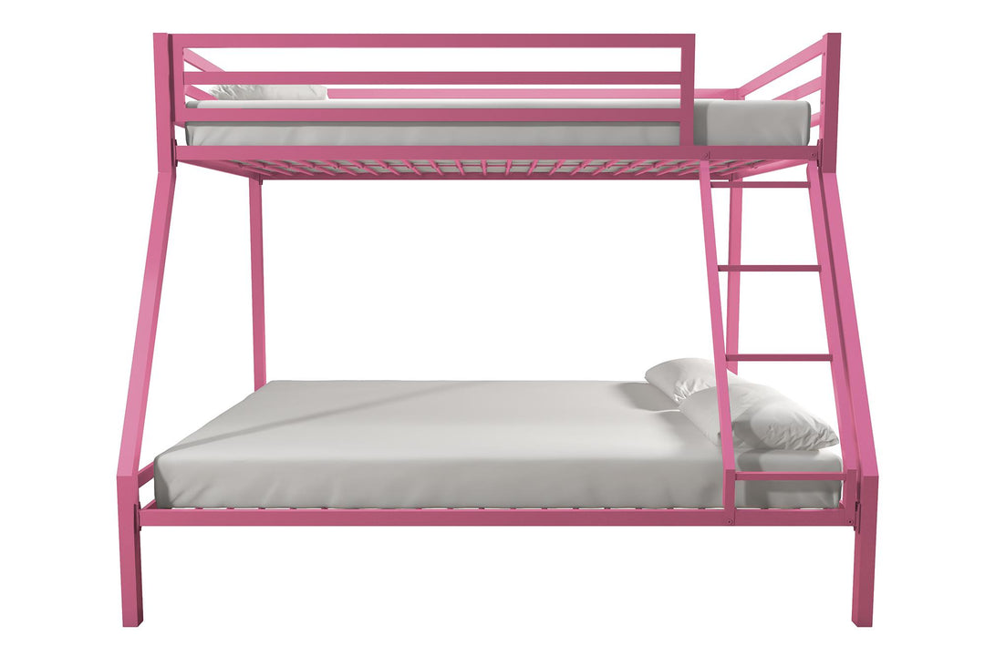 Lara Premium Twin over Full  Metal Bunk Bed - Pink - Twin-Over-Full