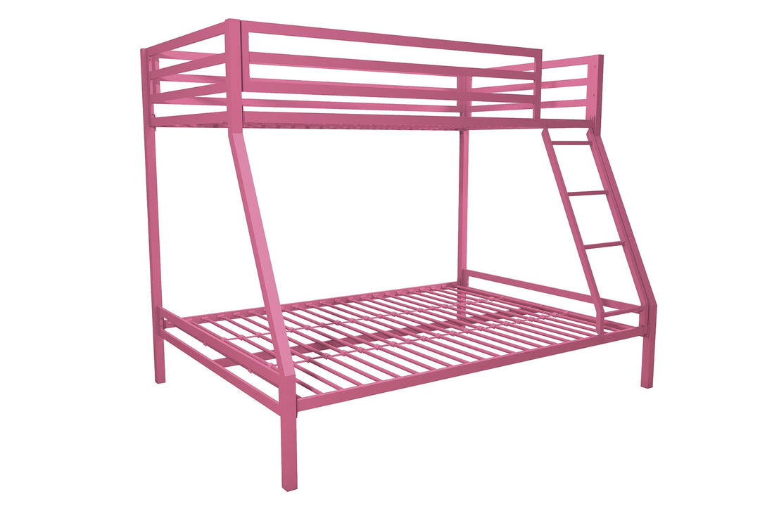 Lara Premium Twin over Full  Metal Bunk Bed - Pink - Twin-Over-Full