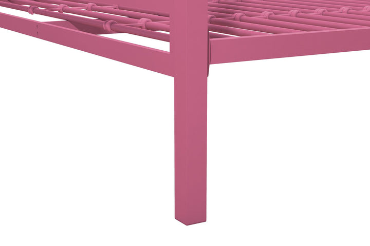 Lara Premium Twin over Full  Metal Bunk Bed - Pink - Twin-Over-Full