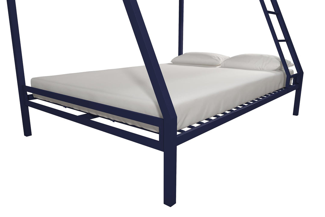 Lara Premium Twin over Full  Metal Bunk Bed - Blue - Twin-Over-Full