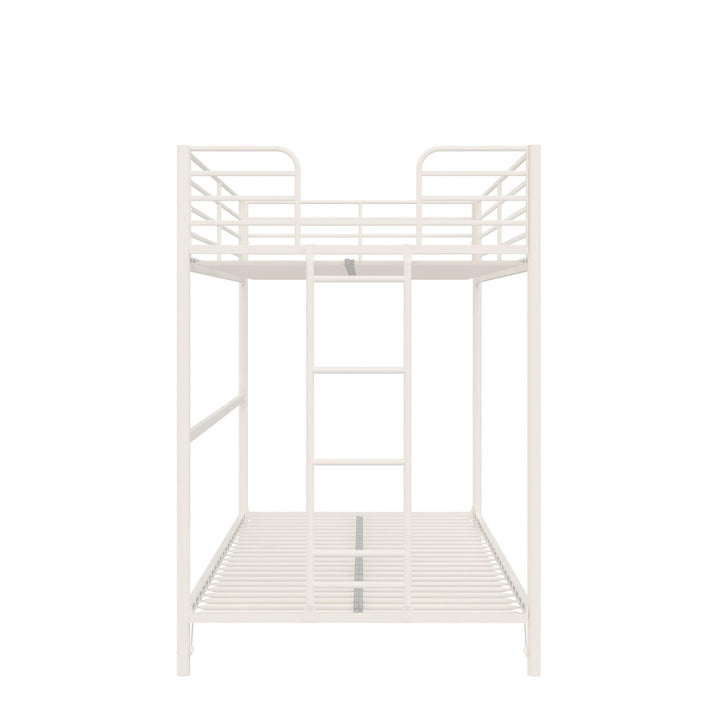 Daven Easy Assembly Metal Bunk Bed - Off White - Twin-Over-Twin