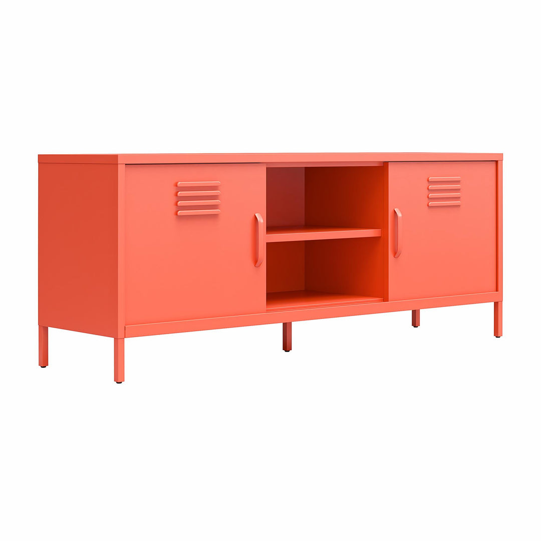 Cache Metal Locker-Style TV Stand for TVs up to 65" - Orange