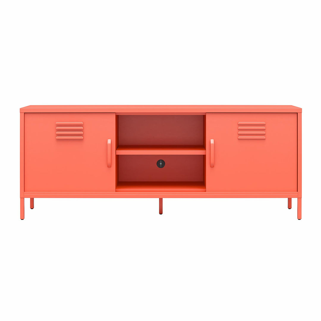 Cache Metal Locker-Style TV Stand for TVs up to 65" - Orange