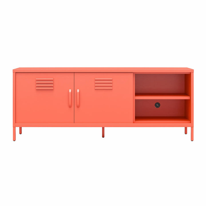 Cache Metal Locker-Style TV Stand for TVs up to 65" - Orange