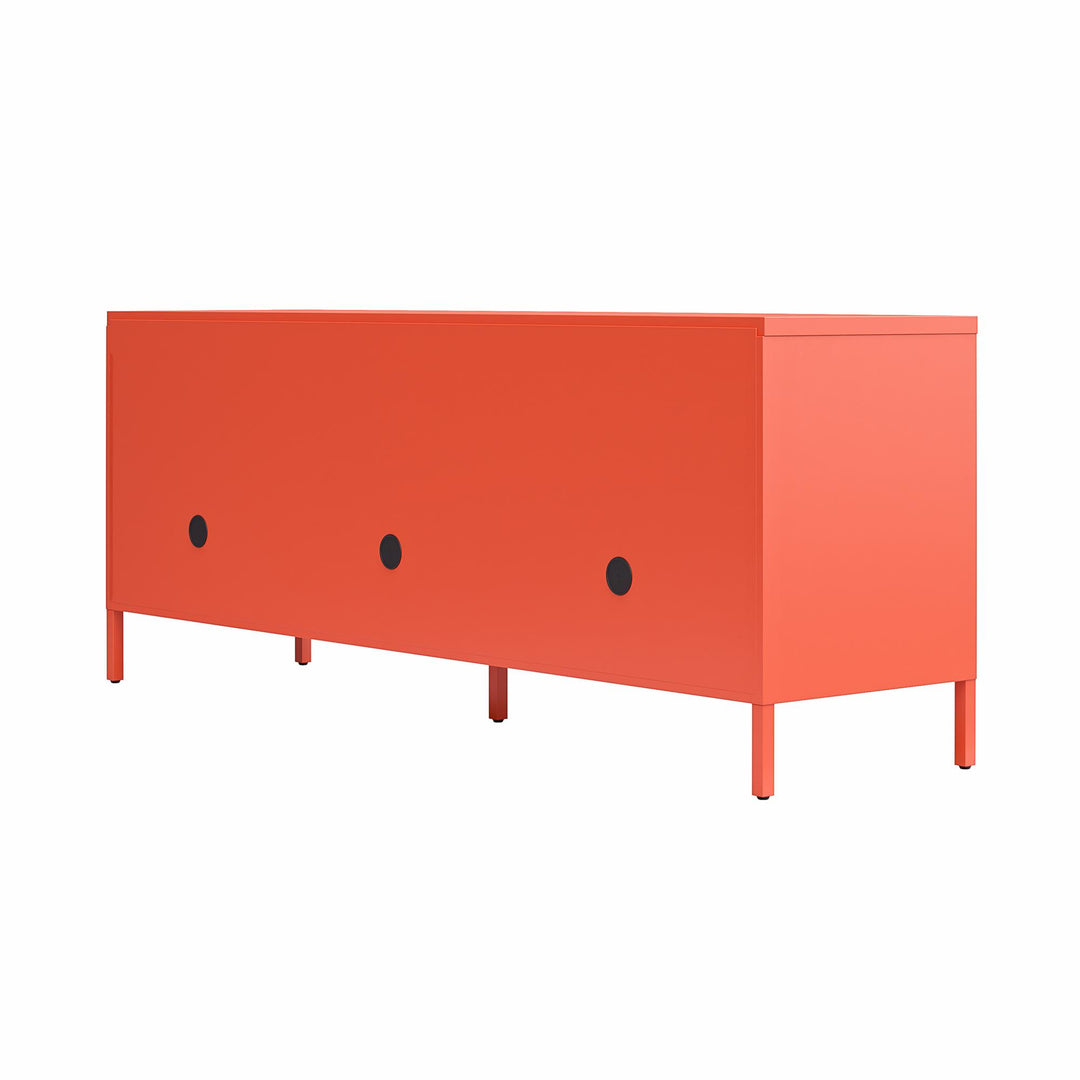 Cache Metal Locker-Style TV Stand for TVs up to 65" - Orange