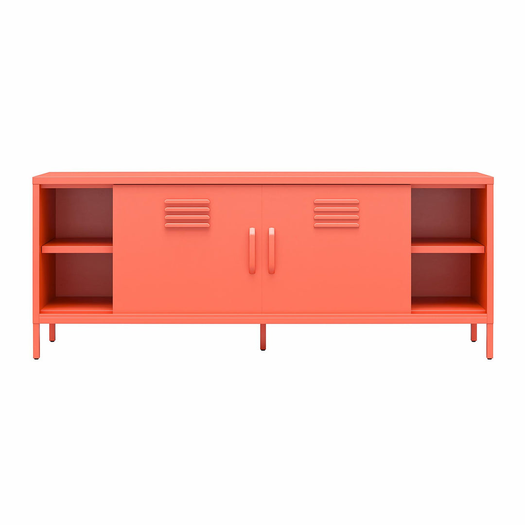 Cache Metal Locker-Style TV Stand for TVs up to 65" - Orange