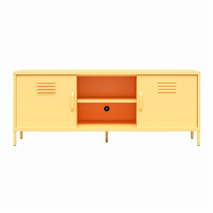 Cache Metal Locker-Style TV Stand for TVs up to 65" - Yellow