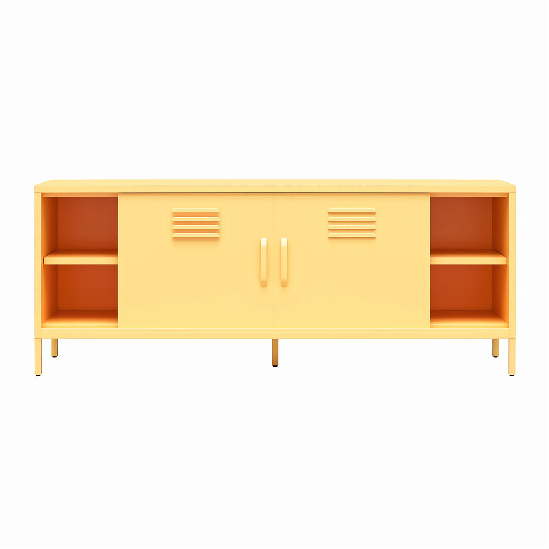 Cache Metal Locker-Style TV Stand for TVs up to 65" - Yellow