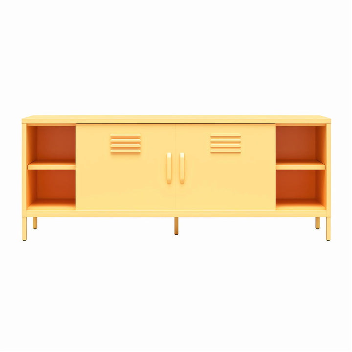 Cache Metal Locker-Style TV Stand for TVs up to 65" - Yellow